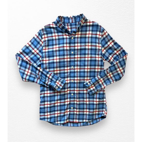 Vineyard Vines Boys' Flannel Whale Shirt, Size 16 - Picture 6 of 7